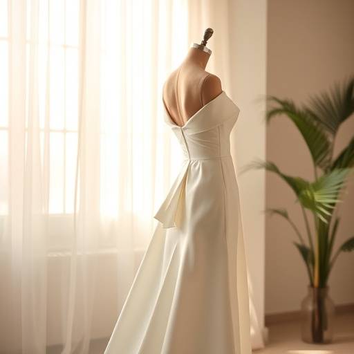 モダンなデザインの洋裁作品。洗練されたシルエットが特徴です。