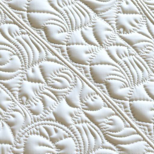 美しいキルト作品の写真。細かいステッチワークが施されています。